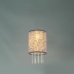 Modern Och Modern Trum Crystal Mini Style Elektropläterad Pendellampa
