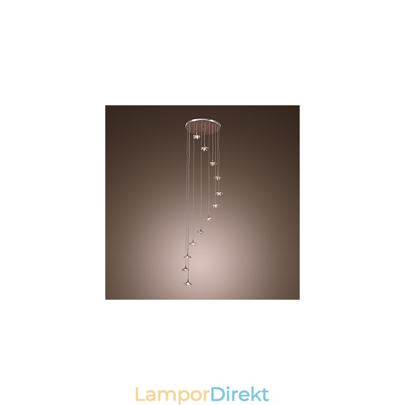 Modern Och Modern Kristall Mini-Stil Krom Metall Taklampa