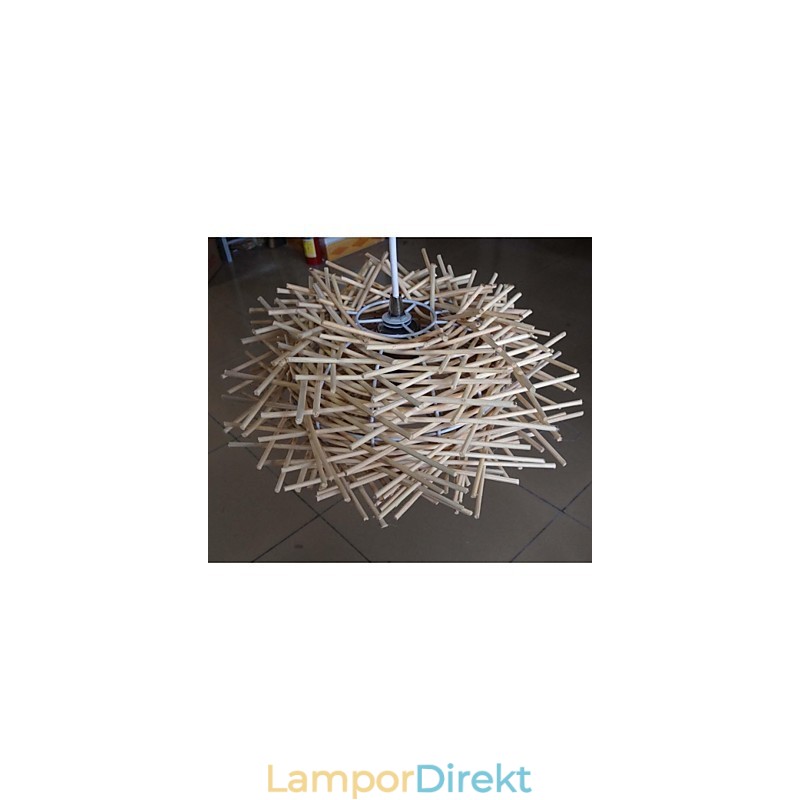 Samtida Och Sammandragen Droplight 1 Lätt Trä Handvävd