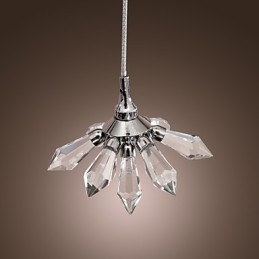 Modern Och Modern Kristall Mini-Stil Krom Metall Taklampa