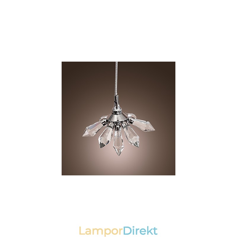 Modern Och Modern Kristall Mini-Stil Krom Metall Taklampa