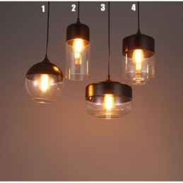 Nordic Creative Stair Shop'S Art Smidesjärn Glas Ljuskrona Lampa