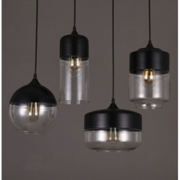 Nordic Creative Stair Shop'S Art Smidesjärn Glas Ljuskrona Lampa