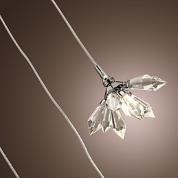 Modern Och Modern Kristall Mini-Stil Krom Metall Taklampa