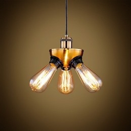 American Country Industrial Copper Head Three Feet Droplight Lampa