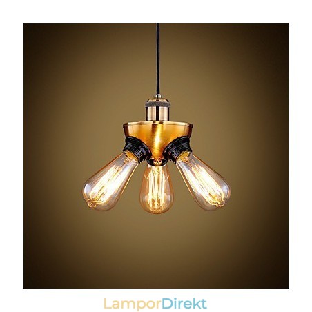 American Country Industrial Copper Head Three Feet Droplight Lampa American Country Industrial Copper Head Three Feet Droplight Lampa