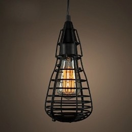 American Industrial Creative Restoring Ancient Ways Smidesjärnbur Single Head Droplight Lampa
