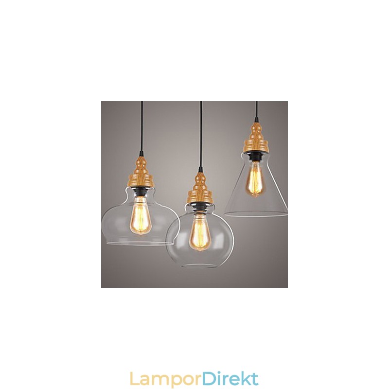 Northern American Creative Wood Grain Crystal Lamp Restoring Ancient Ways Lamp Light