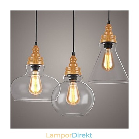 Northern American Creative Wood Grain Crystal Lamp Restoring Ancient Ways Lamp Light