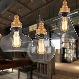 Northern American Creative Wood Grain Crystal Lamp Restoring Ancient Ways Lamp Light