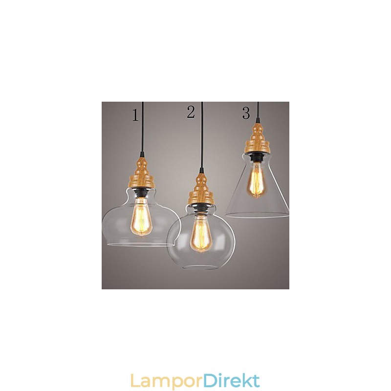 Northern American Creative Wood Grain Crystal Lamp Restoring Ancient Ways Lamp Light