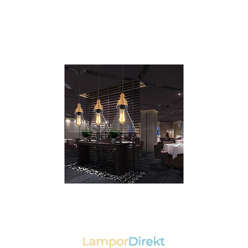 Northern American Creative Wood Grain Crystal Lamp Restoring Ancient Ways Lamp Light