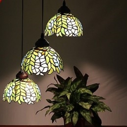 Europeiska Landsbygden Creative Arts Ljuskrona Av Målat Glas Som Återställer Antika Sätt Lampa Ljus