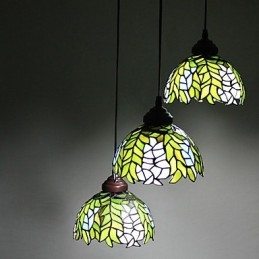 Europeiska Landsbygden Creative Arts Ljuskrona Av Målat Glas Som Återställer Antika Sätt Lampa Ljus