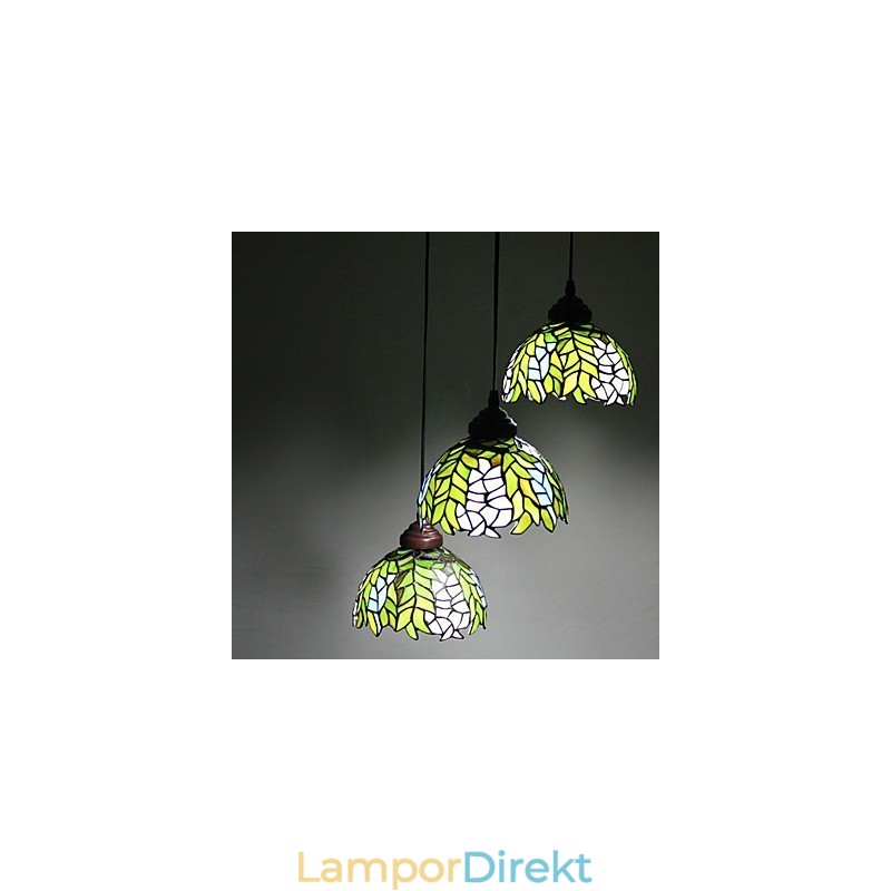 Europeiska Landsbygden Creative Arts Ljuskrona Av Målat Glas Som Återställer Antika Sätt Lampa Ljus
