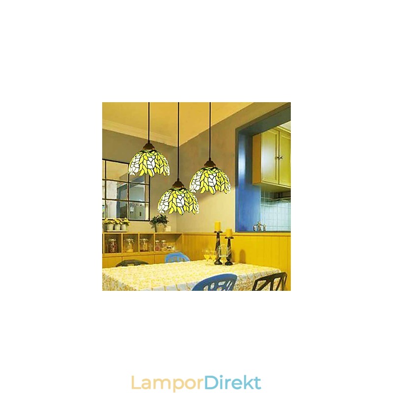 Europeiska Landsbygden Creative Arts Ljuskrona Av Målat Glas Som Återställer Antika Sätt Lampa Ljus