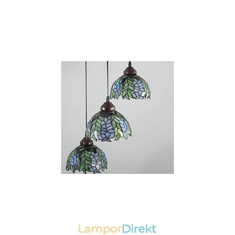 Europeiska Landsbygden Creative Arts Ljuskrona Av Målat Glas Som Återställer Antika Sätt Lampa Ljus