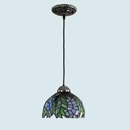 Europeiska Landsbygden Creative Arts Ljuskrona Av Målat Glas Som Återställer Antika Sätt Lampa Ljus