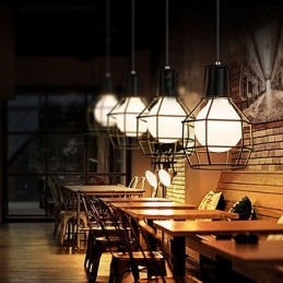 Country Galvaniserad Metall Taklampa Garage