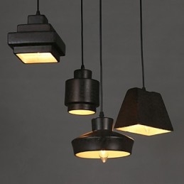 American Country Retro Glaskrona Rostig Sittande Droplight