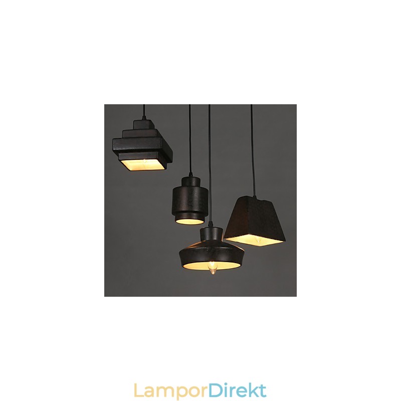 American Country Retro Glaskrona Rostig Sittande Droplight