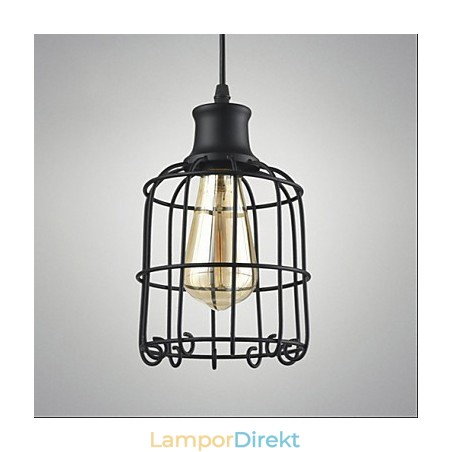 Edison Vintage Light Pendel Lamparmatur Ljuskrona Cage Lampskärm Edison Vintage Light Pendel Lamparmatur Ljuskrona Cage Lampskärm