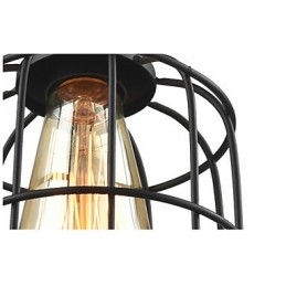 Edison Vintage Light Pendel Lamparmatur Ljuskrona Cage Lampskärm