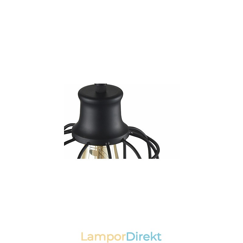 Edison Vintage Light Pendel Lamparmatur Ljuskrona Cage Lampskärm