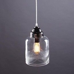 Modern Samtida Traditionell Klassisk Vintage Lykta Country Nickel Glas Pendel Light Dining