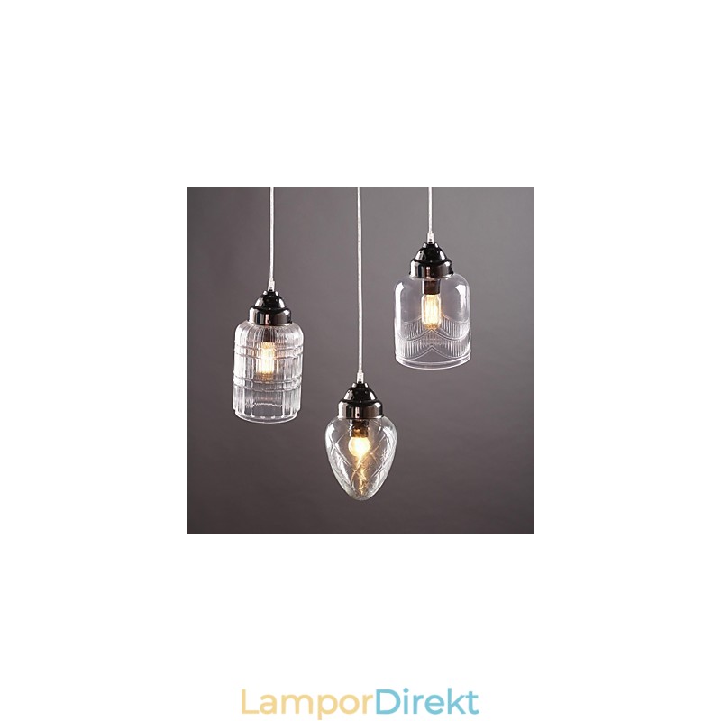 Modern Samtida Traditionell Klassisk Vintage Lykta Country Nickel Glas Pendel Light Dining