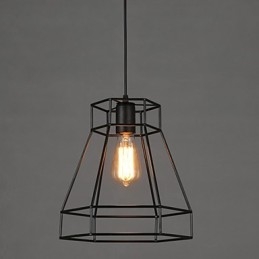 Geometrisk Linje Diamond Smidesjärn Ljuskrona Pendel Light Modern Contemporary