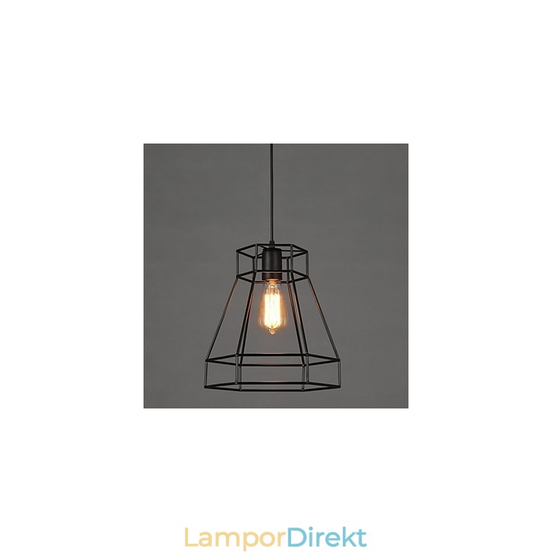 Geometrisk Linje Diamond Smidesjärn Ljuskrona Pendel Light Modern Contemporary