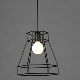 Geometrisk Linje Diamond Smidesjärn Ljuskrona Pendel Light Modern Contemporary