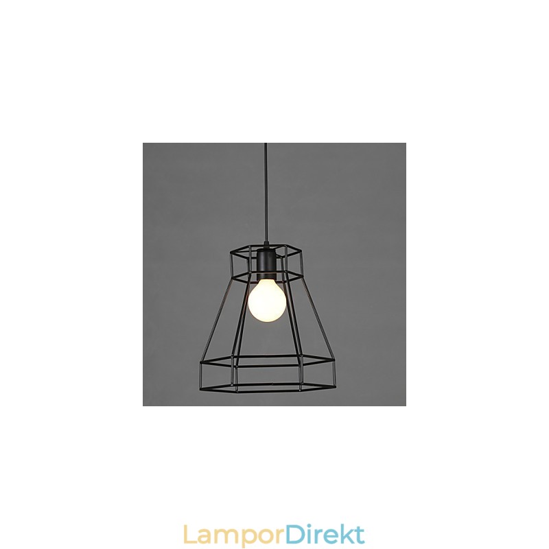 Geometrisk Linje Diamond Smidesjärn Ljuskrona Pendel Light Modern Contemporary
