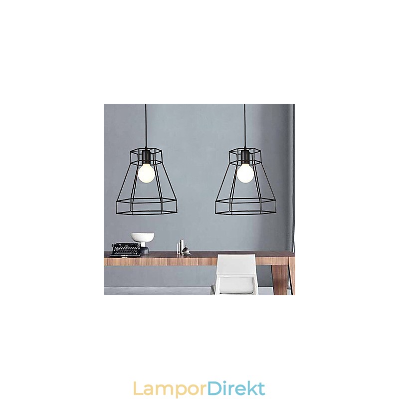 Geometrisk Linje Diamond Smidesjärn Ljuskrona Pendel Light Modern Contemporary
