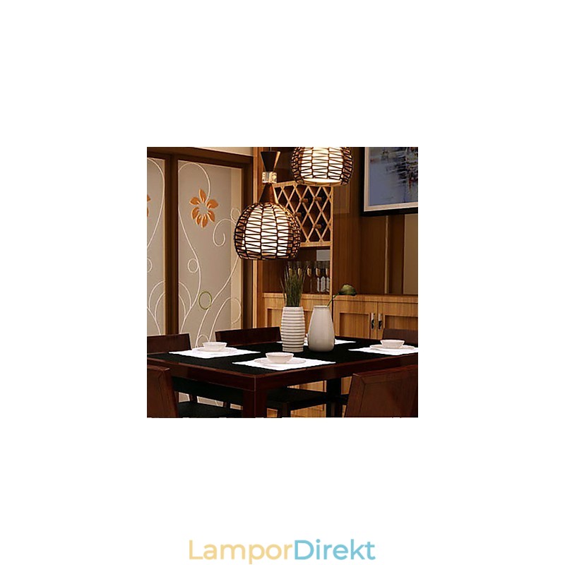 Lantlig Cany Art Vävning Klassisk Contracted Droplight Lamp Light