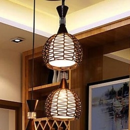 Lantlig Cany Art Vävning Klassisk Contracted Droplight Lamp Light
