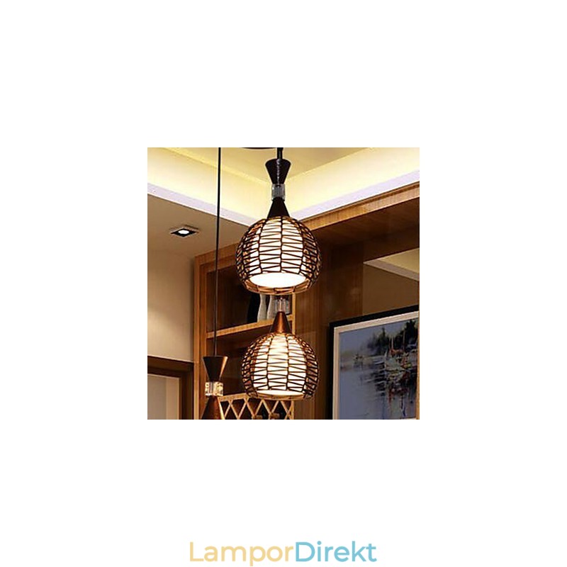 Lantlig Cany Art Vävning Klassisk Contracted Droplight Lamp Light