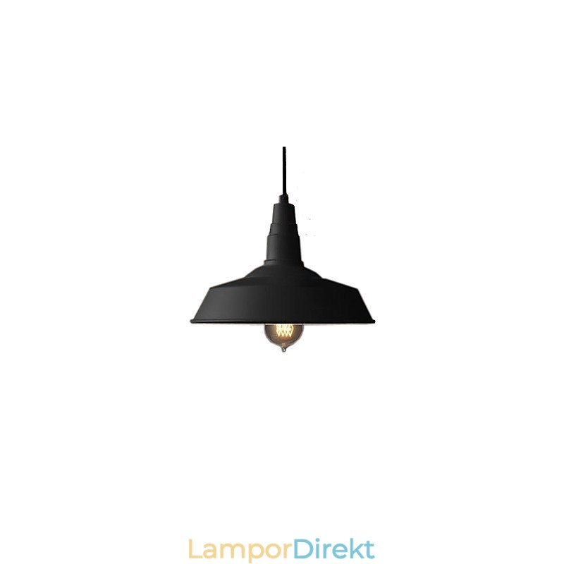 Vintage Målning Metall Taklampa