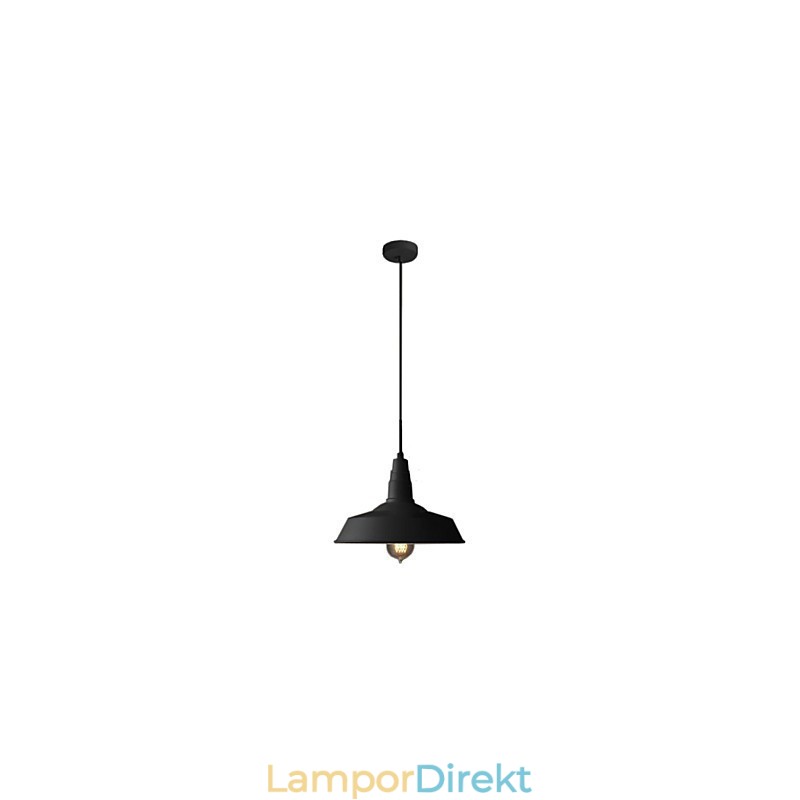 Vintage Målning Metall Taklampa