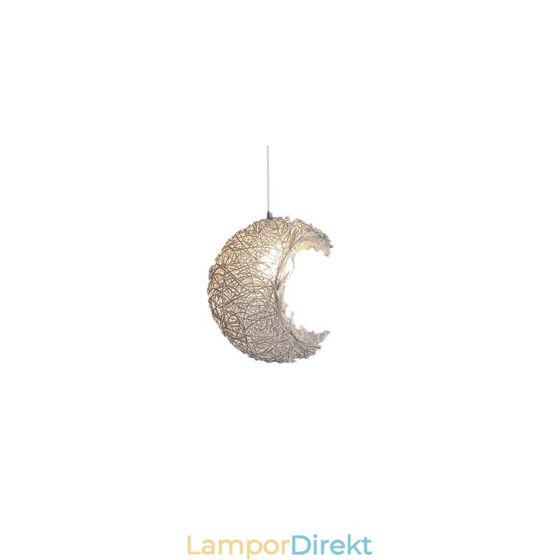 Modern Lantlig Cany Art Vävd Rotting Enkelhuvud Droplight Lampa