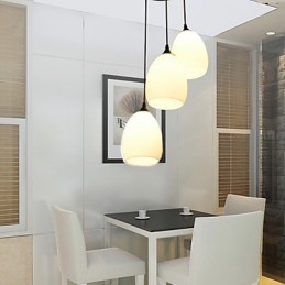 Samtida Och Kontrakterade L Kreativa Glas Ball Meals Ljuskrona Lamp Light
