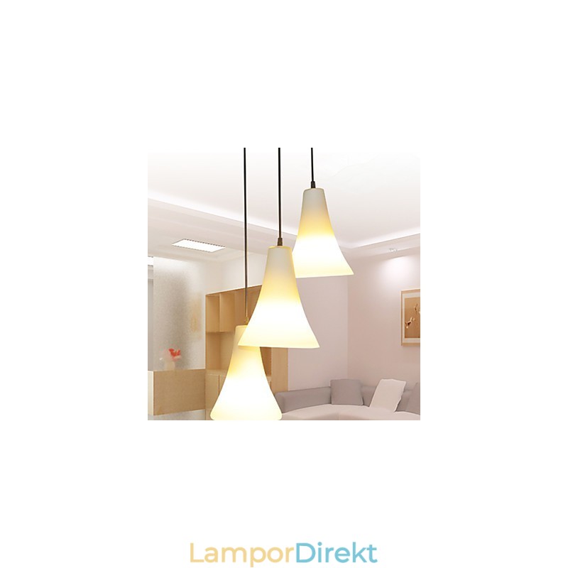 Trattkon Kontyp Enkelhuvud Trumpetformad Glasmåltidsljus Enkel Droplight Lampa Light