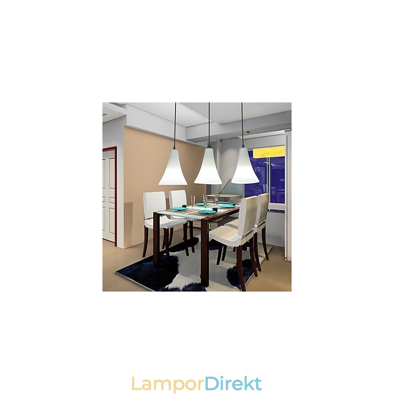 Trattkon Kontyp Enkelhuvud Trumpetformad Glasmåltidsljus Enkel Droplight Lampa Light