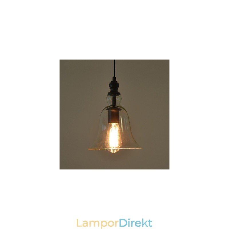 Vintage Industriell Retro Glas Ljuskrona Kreativ Minimalistisk Sänglampa Klar Färg