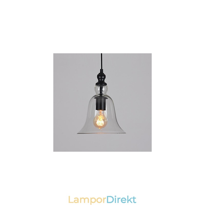 Vintage Industriell Retro Glas Ljuskrona Kreativ Minimalistisk Sänglampa Klar Färg