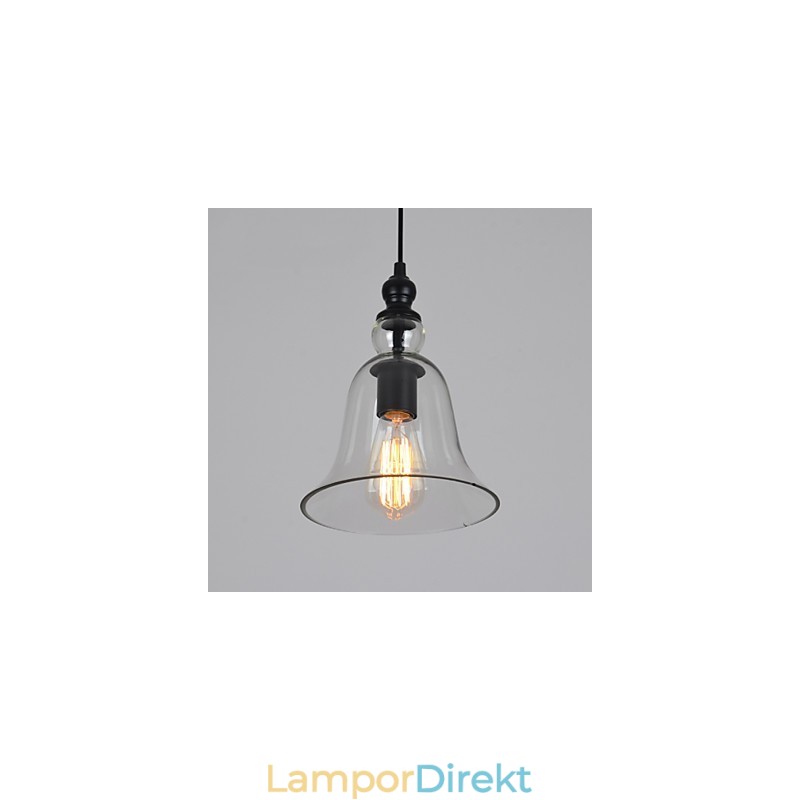 Vintage Industriell Retro Glas Ljuskrona Kreativ Minimalistisk Sänglampa Klar Färg