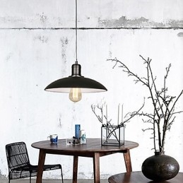 Lampor Och Lyktor Konst Återställer Single Head Smidesjärn Flygande Fat Droplight