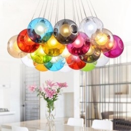 Creative The Nordic Color Restoring Ancient Ways Goldfish Bowl Glass Creative Droplight Lamp Light (Om Du Beställer Flera Glaskulor Kommer Det Med Ett Fast Hänge) (Välj Antal Och Färg På Glaskulan Nedan)