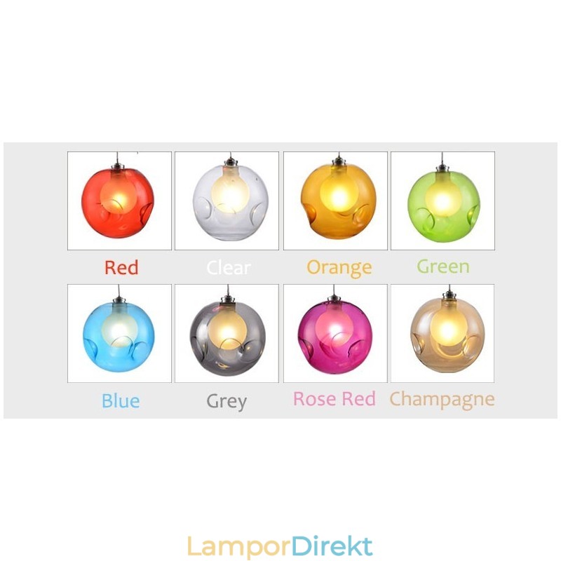 Creative The Nordic Color Restoring Ancient Ways Goldfish Bowl Glass Creative Droplight Lamp Light (Om Du Beställer Flera Glaskulor Kommer Det Med Ett Fast Hänge) (Välj Antal Och Färg På Glaskulan Nedan)